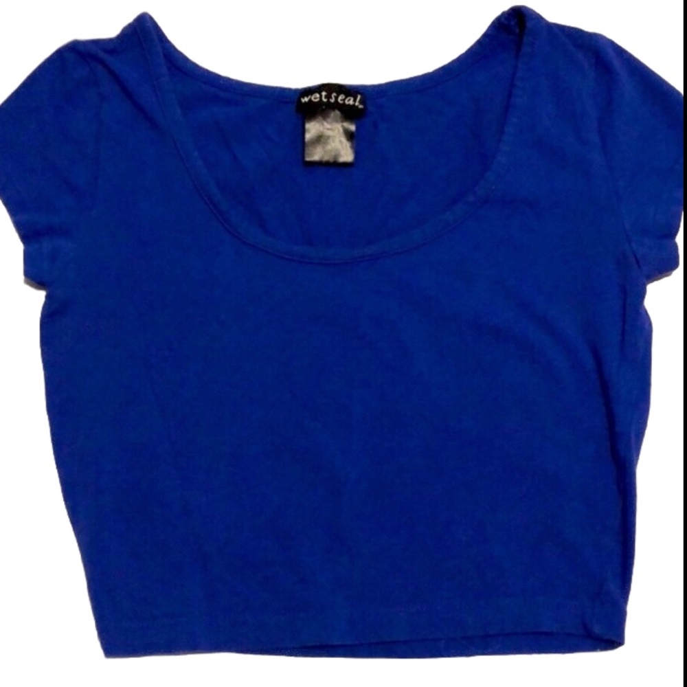 Wet Seal royal blue crop top size small
